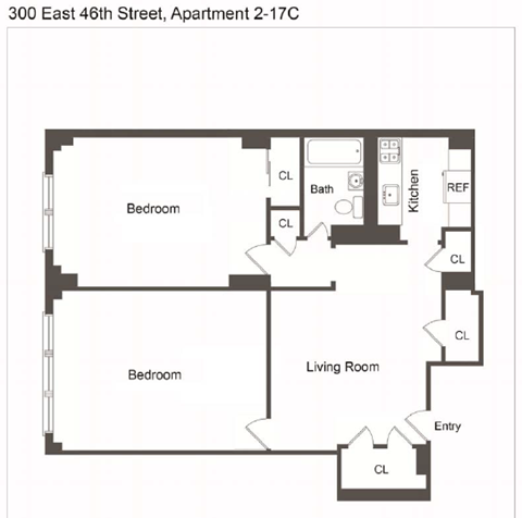 C Line 2 Bed 1 Bath